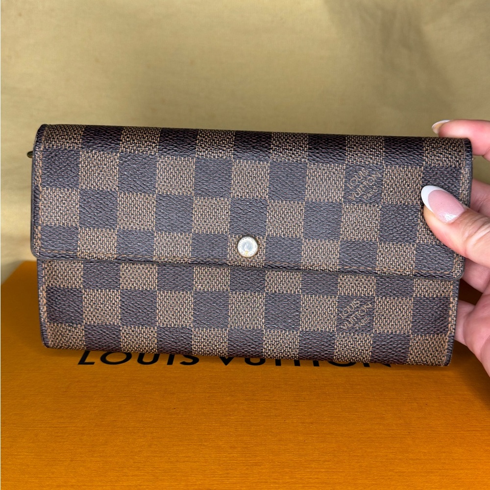 Louis Vuitton Damier Ebene Sarah Wallet